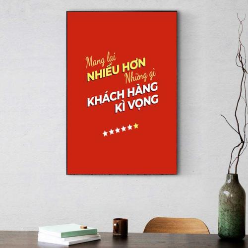 Tranh slogan động lực: Mang lại nhiều hơn những gì khách hàng kỳ vọng