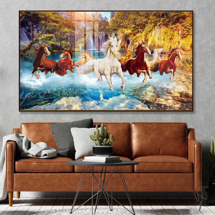 Tranh bát mã mã đáo thành công trên sông nước