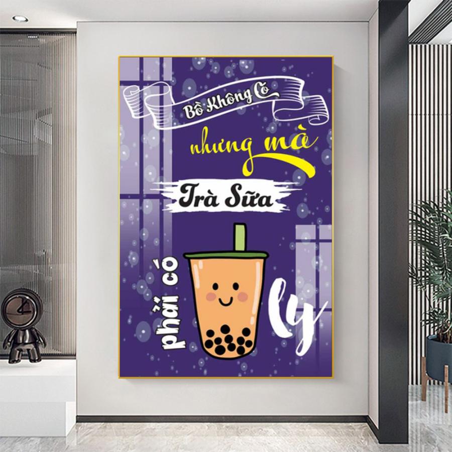 Tranh treo quán trà sữa 