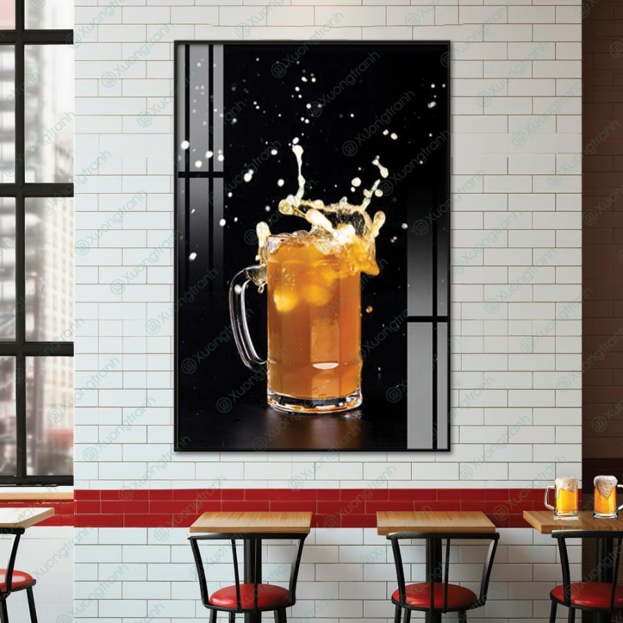 Tranh cốc bia trang trí quán bia đẹp