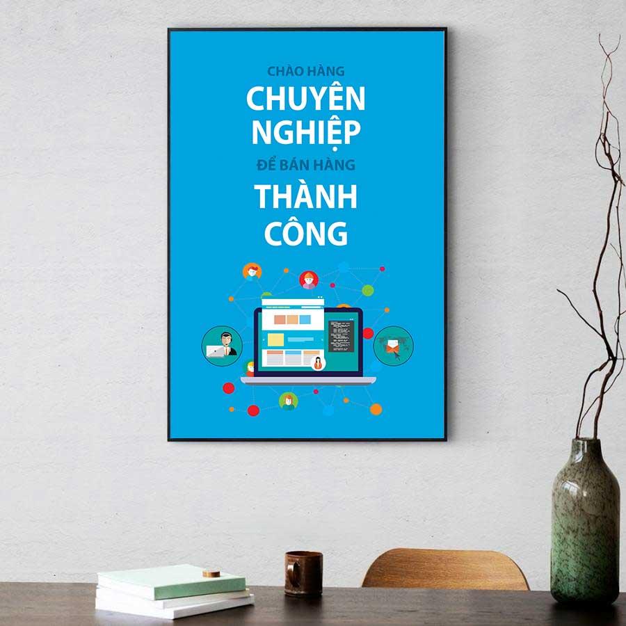 Tranh động lực văn phòng: Chào hàng chuyên nghiệp để bán hàng thành công