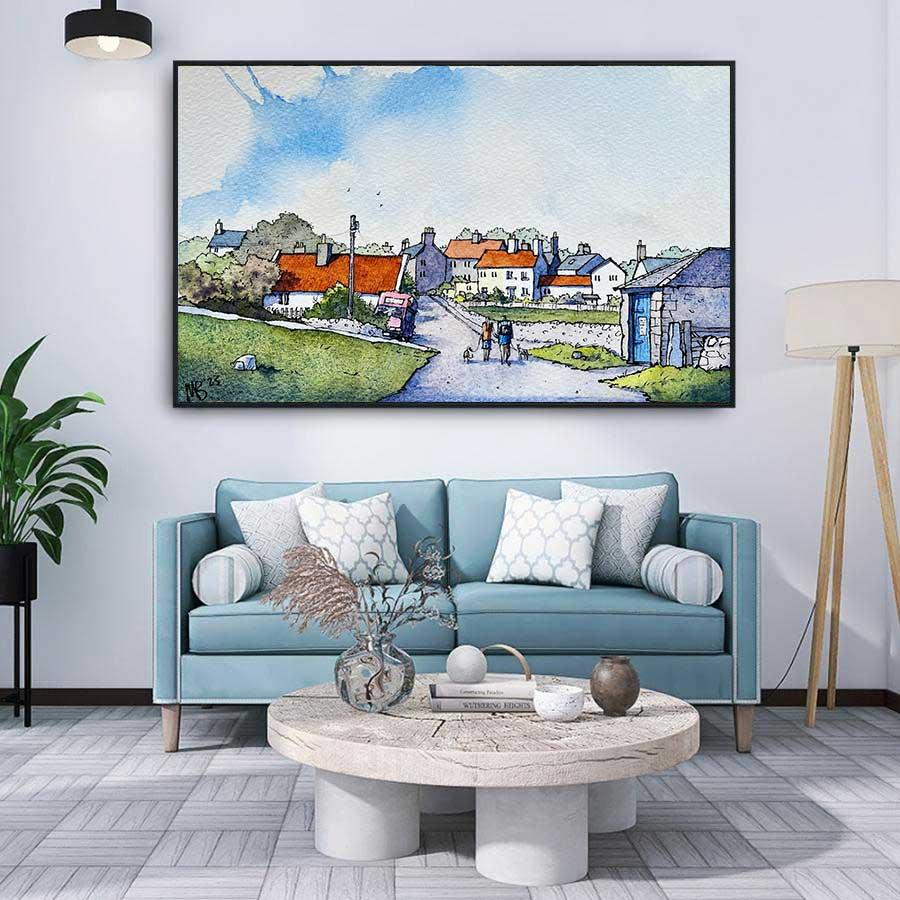 Tranh phong cảnh màu nước hiện đại