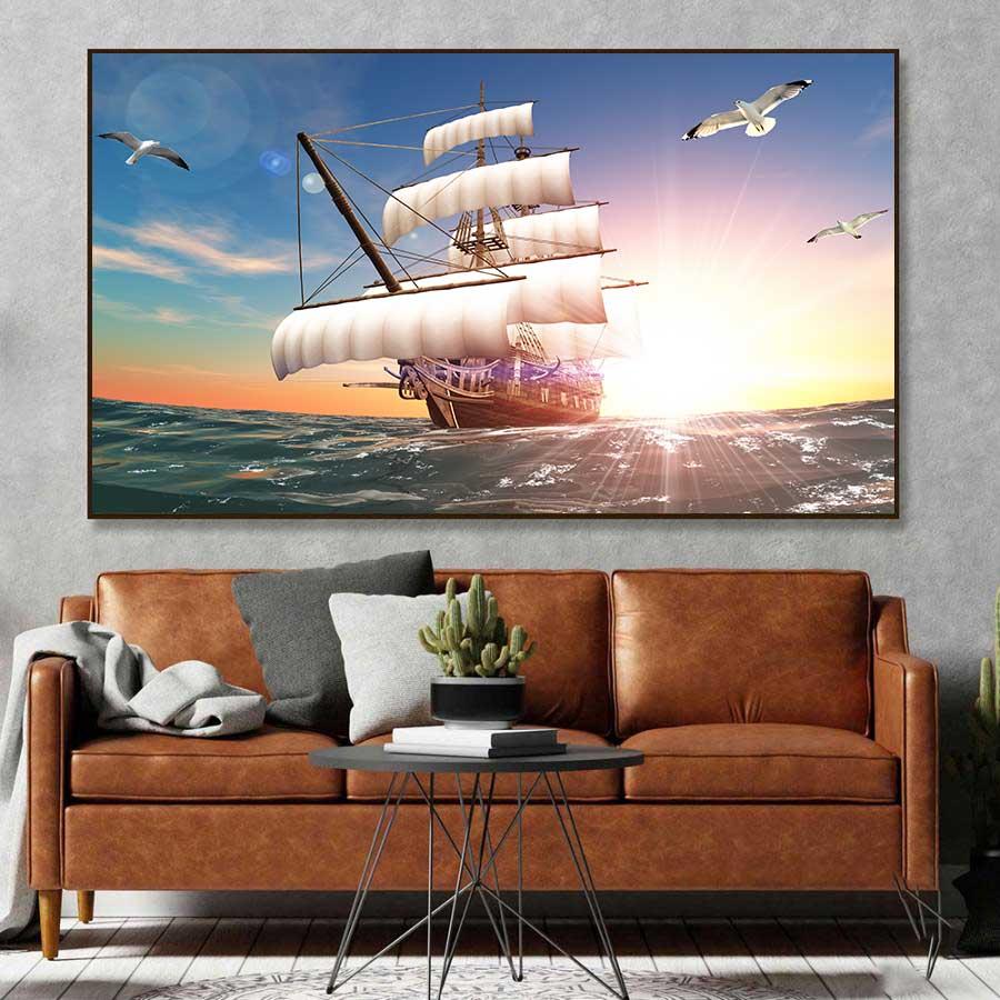 Tranh thuận buồm xuôi gió đẹp