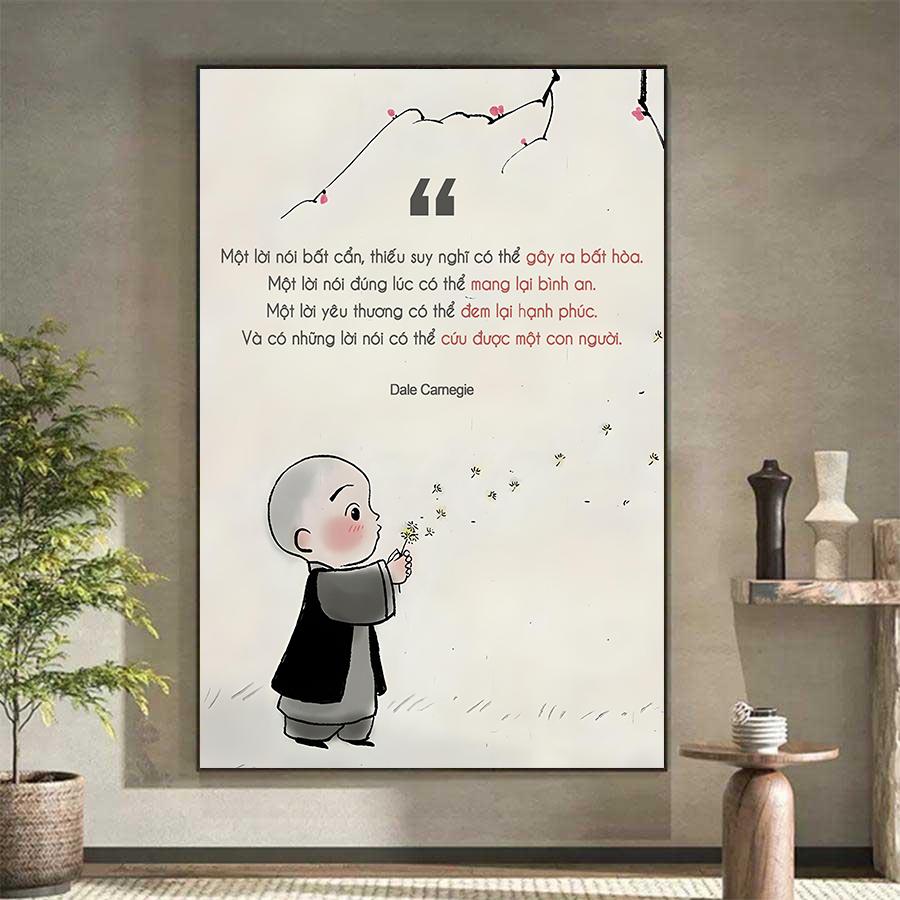 Tranh chú tiểu thong dong tự tại