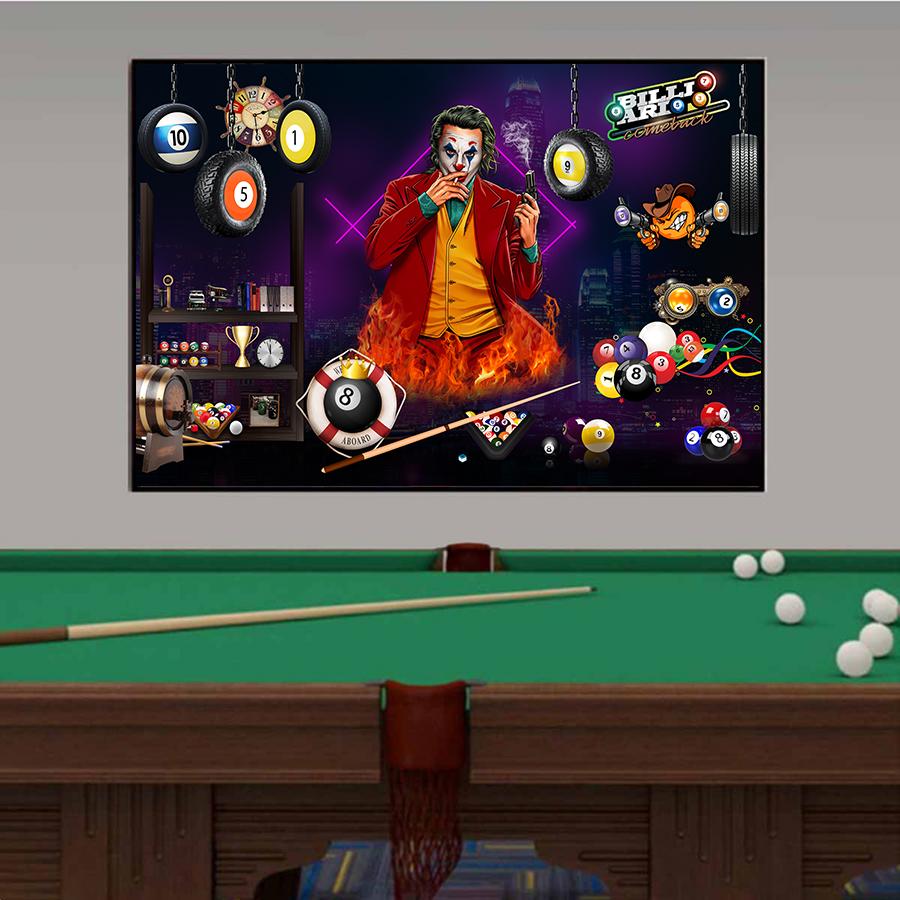 Tranh trang trí quán bida cực ngầu