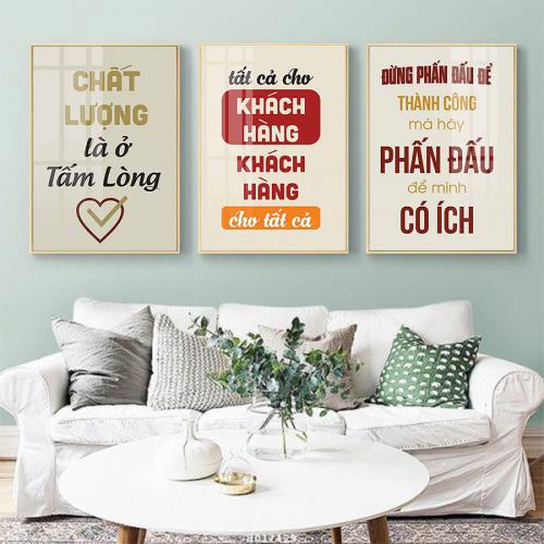 Bộ 3 tranh động lực về chất lượng sản phẩm và tầm quan trọng của khách hàng