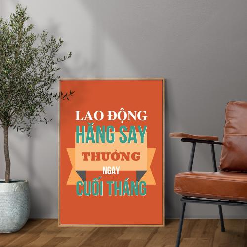 Tranh slogan Lao động hăng say thưởng ngay cuối tháng