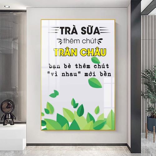 Tranh quán trà sữa 