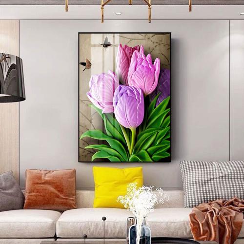 Tranh trang trí hoa tulip treo tường tuyệt đẹp