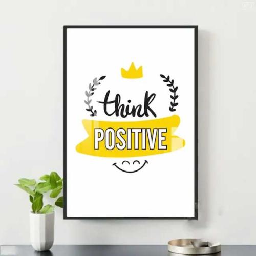 Tranh động lực tiếng anh: Think Positive