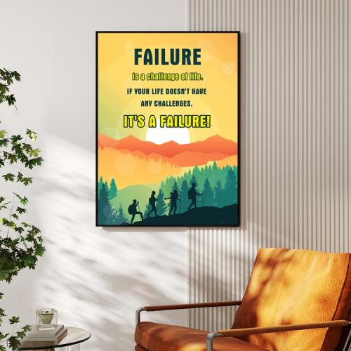 Tranh động lực tiếng Anh: Failure is a challenge of life...