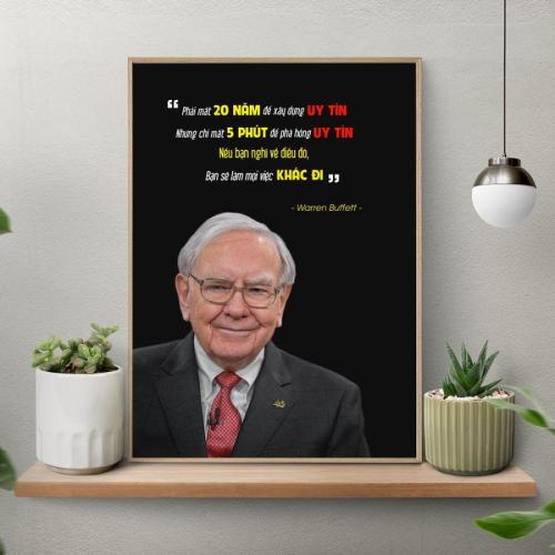 Tranh động lực truyền cảm hứng của Warren Buffett: Phải mất 20 năm để xây dựng uy tín, nhưng chỉ mất 5 phút để phá hỏng uy tín