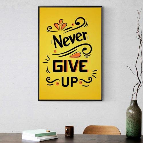 Tranh Slogan: Never give up