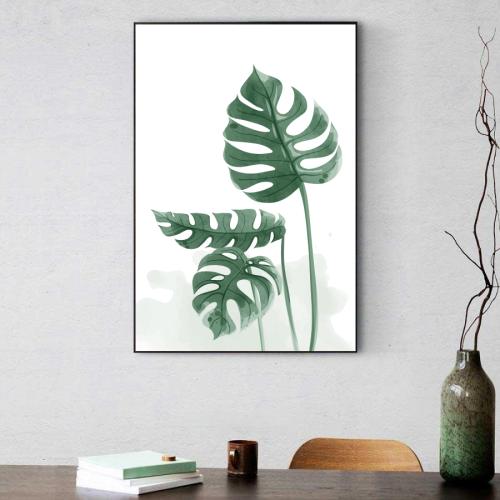 Tranh treo tường lá xanh nghệ thuật