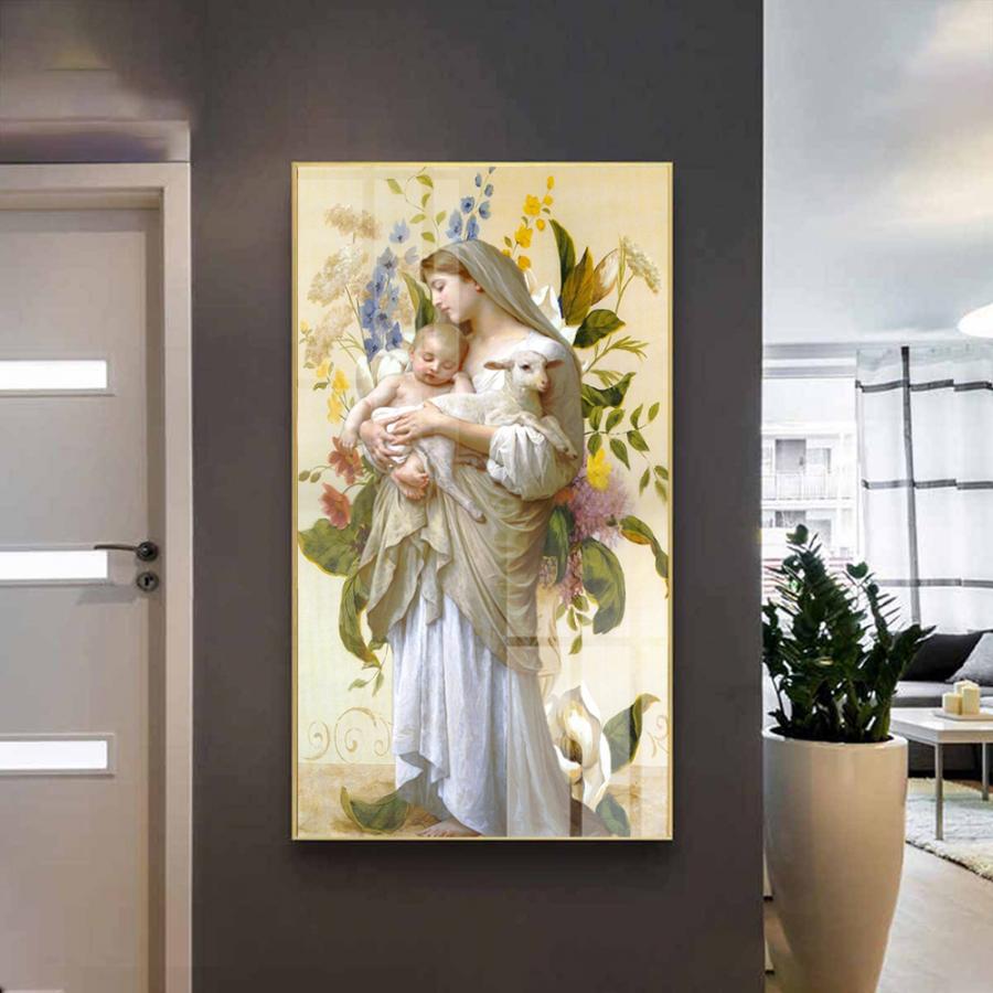 Tranh công giáo, tranh đức mẹ và chúa hài đồng