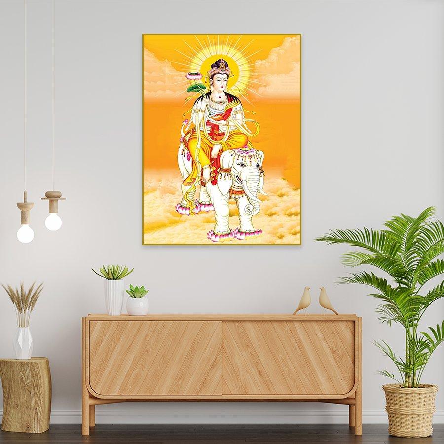Tranh phật Phổ Hiền Bồ Tát cưỡi voi