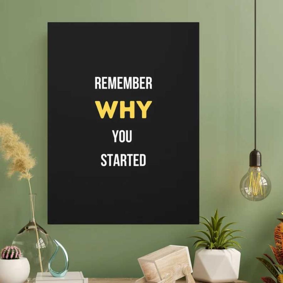 Tranh động lực tiếng anh: Remember why you started