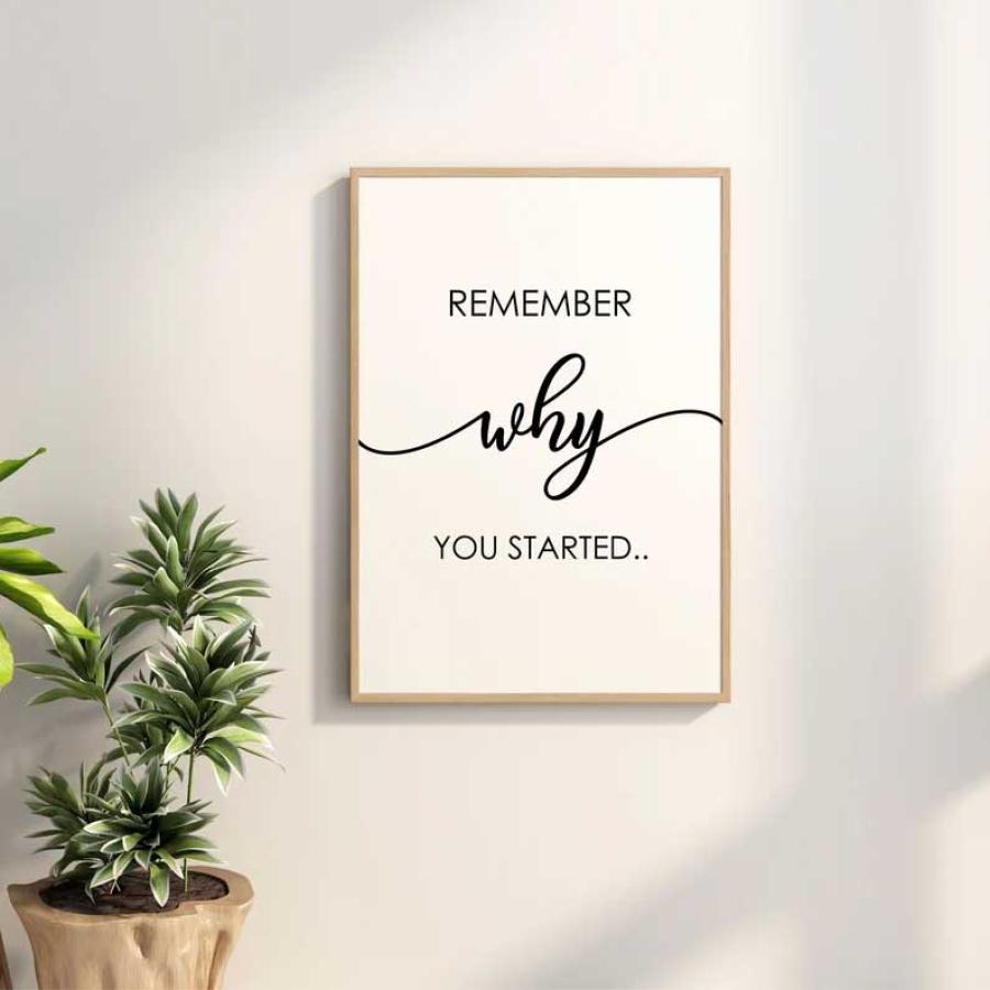 Tranh động lực tiếng anh: Remember why you started