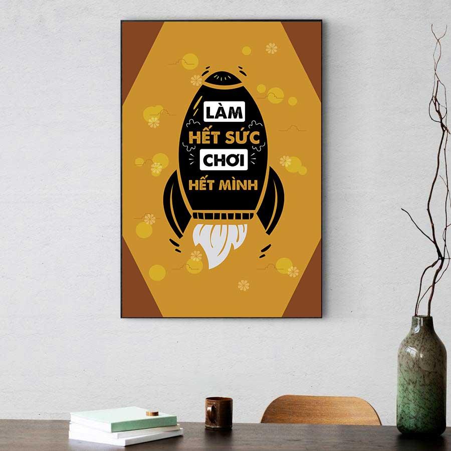 Tranh động lực văn phòng : Làm hết sức, chơi hết mình