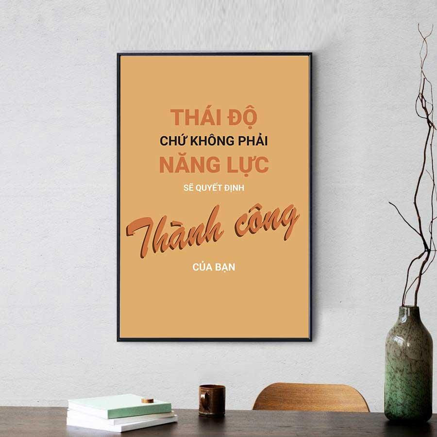 Tranh slogan: Thái độ chứ không phải năng lực mới quyết định thành công của bạn