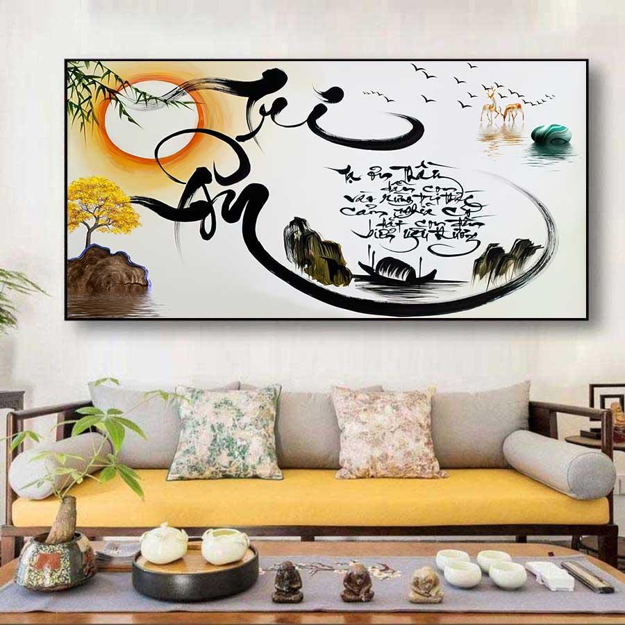 Tranh thư pháp treo tường tri ân thầy cô