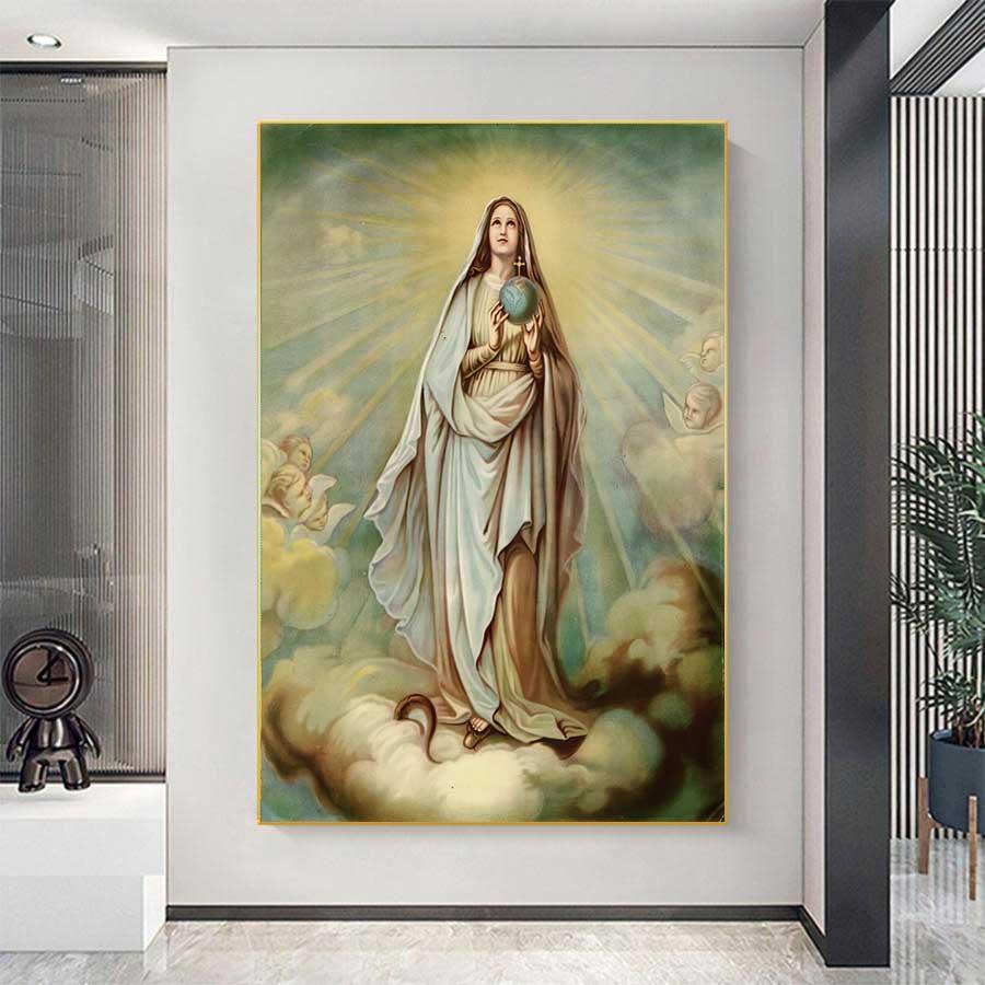 Tranh Đức Mẹ và trái tim thiêng liêng