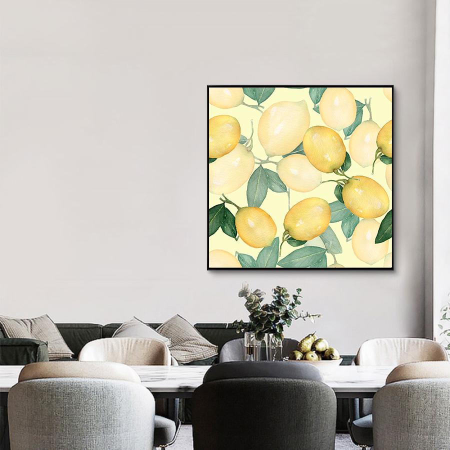 Tranh treo phòng ăn trái chanh vàng