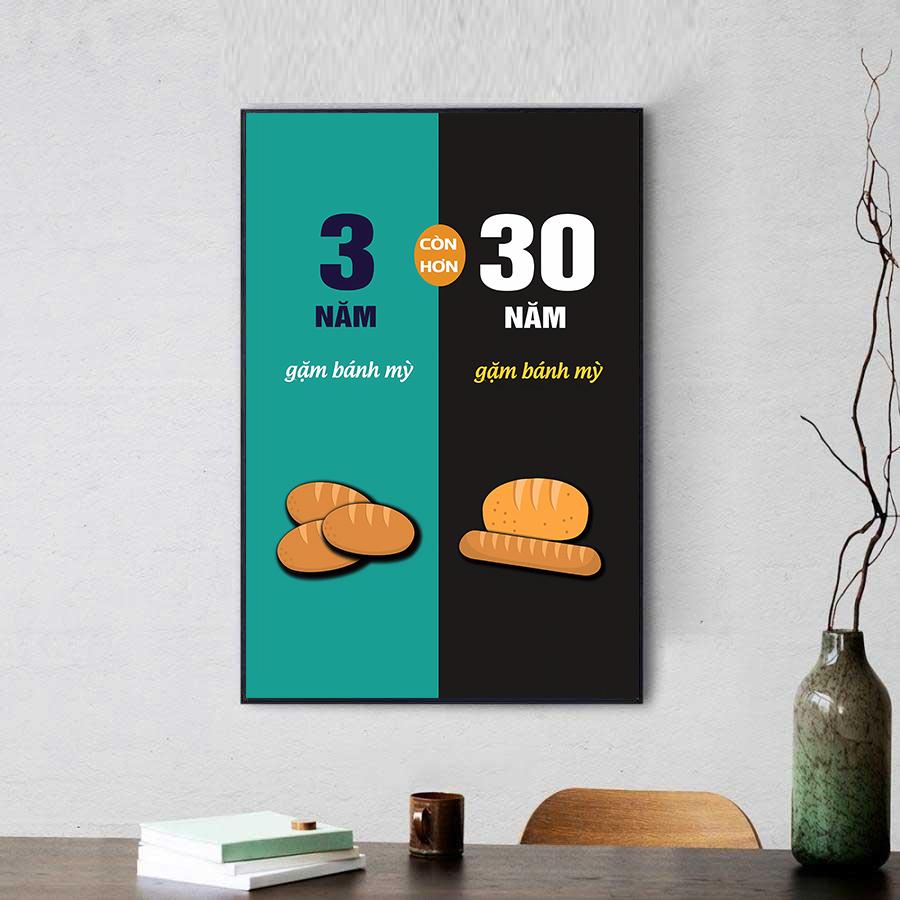 Tranh slogan: 3 năm gặm bánh mỳ còn hơn 30 năm gặm bánh mỳ