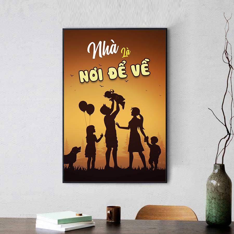 Tranh treo gia đình: Nhà là nơi để về