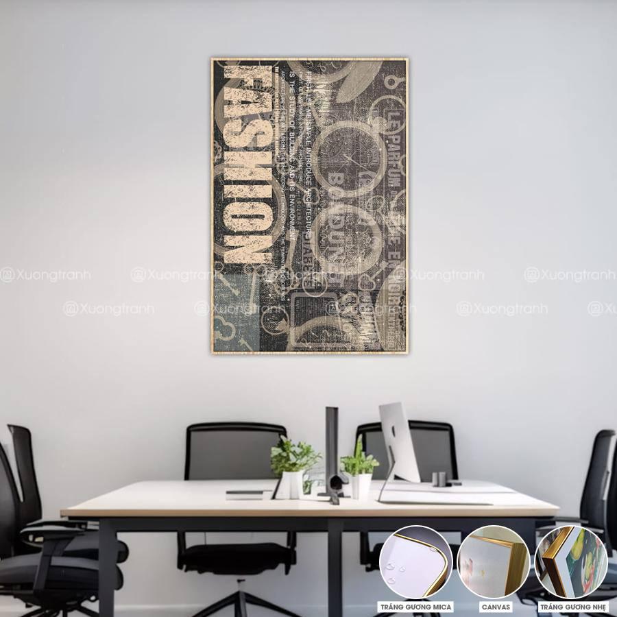 Tranh văn phòng kết hợp giữa thời trang và những biểu tượng của thời gian