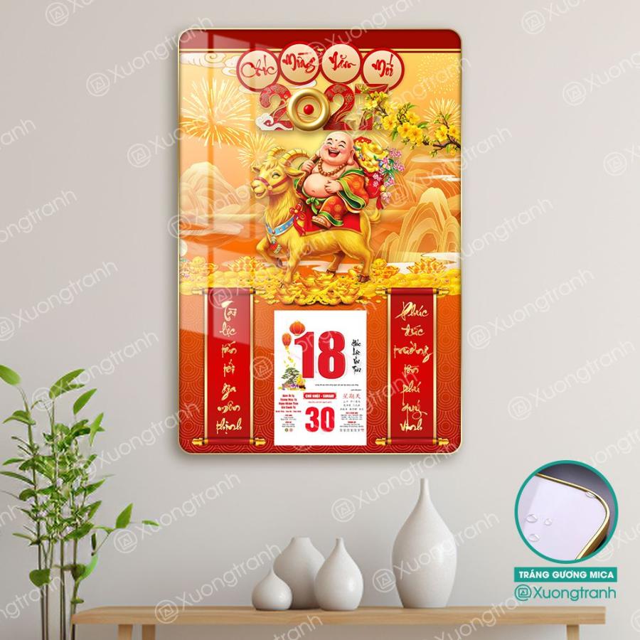 Đốc lịch tranh tráng gương mica Tết 2027 tài lộc và may mắn