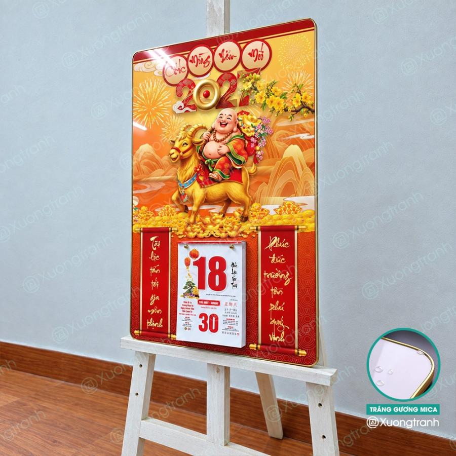 Đốc lịch tranh tráng gương mica Tết 2027 tài lộc và may mắn