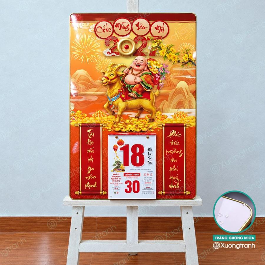 Đốc lịch tranh tráng gương mica Tết 2027 tài lộc và may mắn