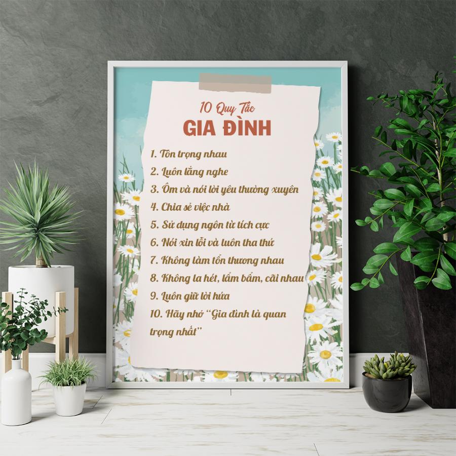 Những mẫu tranh treo tường gia đình ý nghĩa, gắn kết yêu thương